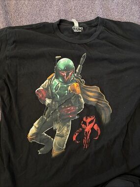 Star Wars Black Boba Fett Graphic Short Sleeve Tee